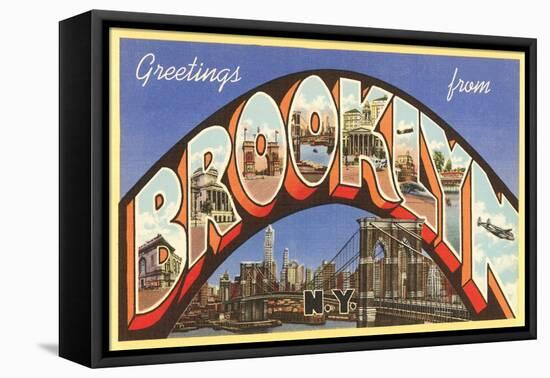 Greetings from Brooklyn, New York-null-Framed Stretched Canvas