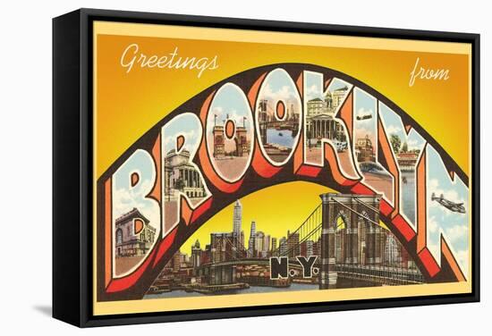 Greetings from Brooklyn-null-Framed Stretched Canvas