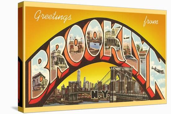 Greetings from Brooklyn-null-Stretched Canvas
