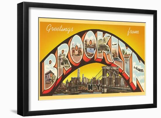 Greetings from Brooklyn-null-Framed Premium Giclee Print