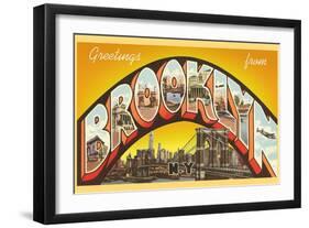 Greetings from Brooklyn-null-Framed Premium Giclee Print