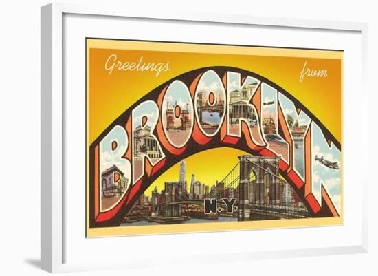 Greetings from Brooklyn-null-Framed Art Print