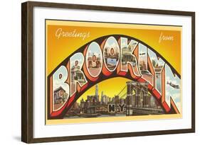 Greetings from Brooklyn-null-Framed Art Print