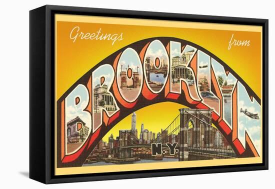 Greetings from Brooklyn-null-Framed Stretched Canvas