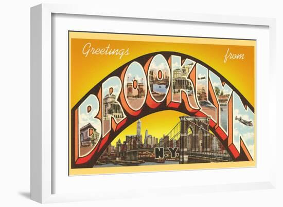 Greetings from Brooklyn-null-Framed Art Print