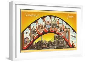 Greetings from Brooklyn-null-Framed Art Print