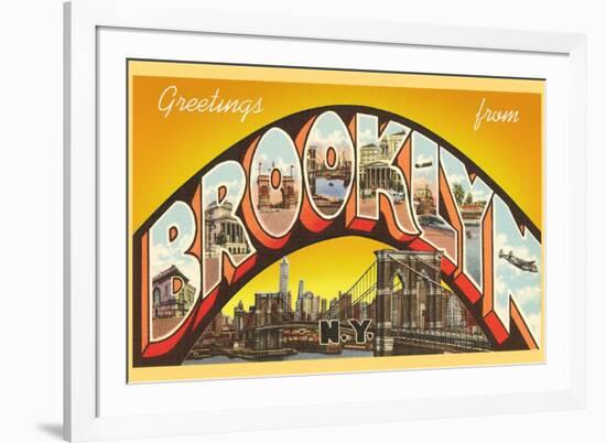 Greetings from Brooklyn-null-Framed Art Print