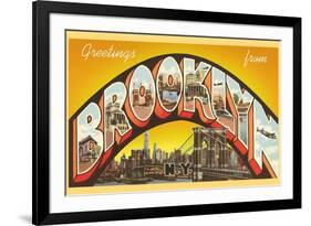 Greetings from Brooklyn-null-Framed Art Print