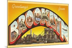 Greetings from Brooklyn-null-Mounted Art Print