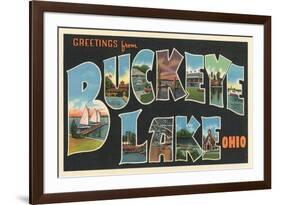 Greetings from Buckeye Lake, Ohio-null-Framed Art Print