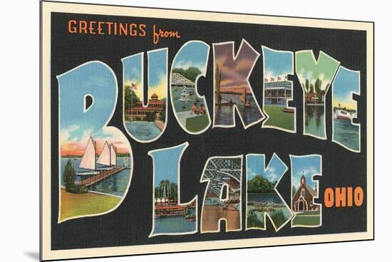 Greetings from Buckeye Lake, Ohio-null-Mounted Art Print