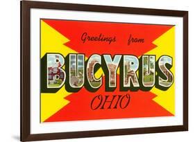 Greetings from Bucyrus, Ohio-null-Framed Premium Giclee Print