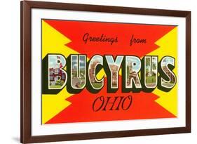 Greetings from Bucyrus, Ohio-null-Framed Premium Giclee Print