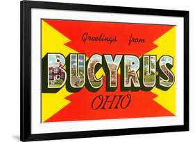 Greetings from Bucyrus, Ohio-null-Framed Art Print