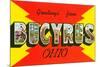 Greetings from Bucyrus, Ohio-null-Mounted Art Print