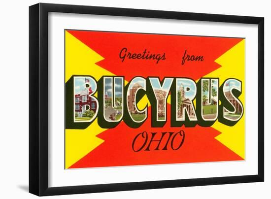 Greetings from Bucyrus, Ohio-null-Framed Art Print