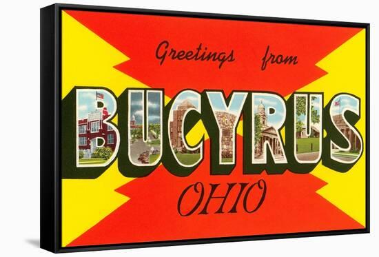 Greetings from Bucyrus, Ohio-null-Framed Stretched Canvas