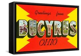 Greetings from Bucyrus, Ohio-null-Framed Stretched Canvas