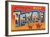 Greetings from Buda, Texas-null-Framed Art Print