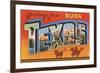 Greetings from Buda, Texas-null-Framed Premium Giclee Print