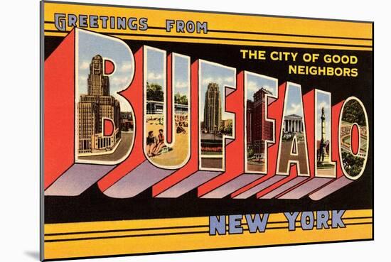 Greetings from Buffalo, New York-null-Mounted Art Print