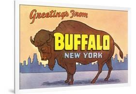 Greetings from Buffalo-null-Framed Art Print