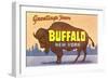 Greetings from Buffalo-null-Framed Art Print