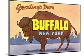 Greetings from Buffalo-null-Mounted Art Print