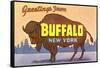 Greetings from Buffalo-null-Framed Stretched Canvas