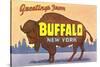 Greetings from Buffalo-null-Stretched Canvas