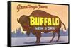 Greetings from Buffalo-null-Framed Stretched Canvas