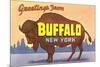 Greetings from Buffalo-null-Mounted Premium Giclee Print