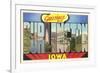 Greetings from Burlington, Iowa-null-Framed Premium Giclee Print