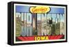 Greetings from Burlington, Iowa-null-Framed Stretched Canvas