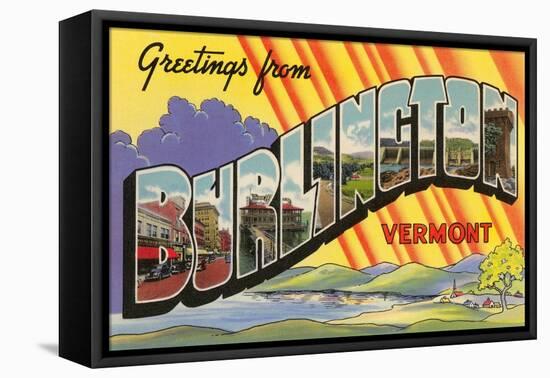 Greetings from Burlington, Vermont-null-Framed Stretched Canvas