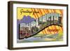 Greetings from Burlington, Vermont-null-Framed Premium Giclee Print