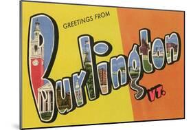Greetings from Burlington, Vermont-null-Mounted Art Print
