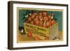 Greetings from California, Box of Oranges - California State-Lantern Press-Framed Art Print