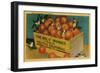 Greetings from California, Box of Oranges - California State-Lantern Press-Framed Art Print