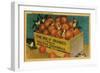 Greetings from California, Box of Oranges - California State-Lantern Press-Framed Art Print