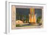 Greetings from California, Electric Fountain, Beverly Hills-null-Framed Art Print