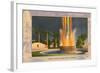 Greetings from California, Electric Fountain, Beverly Hills-null-Framed Art Print