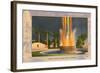 Greetings from California, Electric Fountain, Beverly Hills-null-Framed Art Print