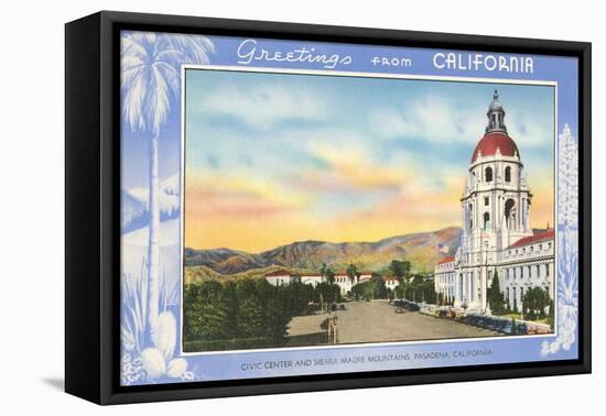 Greetings from California, Pasadena-null-Framed Stretched Canvas