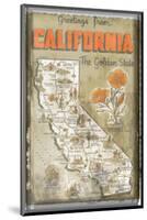 Greetings from California-null-Mounted Giclee Print