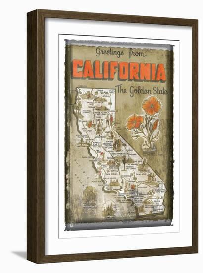 Greetings from California-null-Framed Art Print