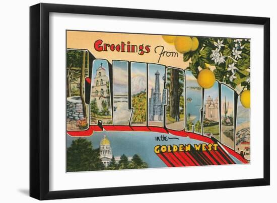 Greetings from California-null-Framed Art Print