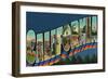 Greetings from California-Lantern Press-Framed Art Print