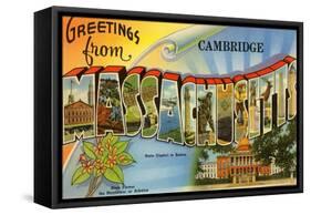 Greetings from Cambridge, Massachusetts-null-Framed Stretched Canvas