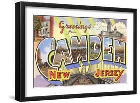 Greetings from Camden, New Jersey-null-Framed Art Print